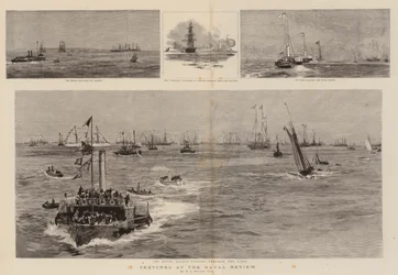 Esquisses à la revue navale